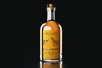 Cresthorn Canadian Rye Whisky beverage packaging packaging retro rye spirit design spirit label whiskey whisky