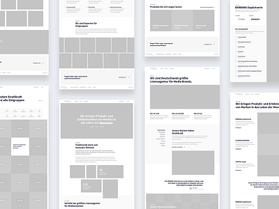 Brands – Wireframes header homepage images prototyping ui ux web wireframes