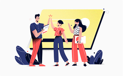 teamwork close up character happy icon illustration lifestyle office people people illustration print team teamwork vector illustration work