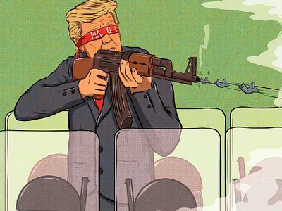 Tweets Fired adobe illustrator adobe photoshop design editorial design editorial illustration george floyd government illustration police political politician procreate violence