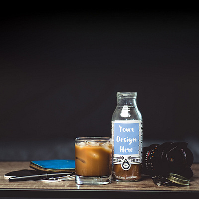 Cold Brew Coffee Bottle Mockup [Free PSD Download] beverage bottle bottle mockup bottle mockups coffee cold brew free download free mockup free psd freebie glass mock up mockup mockup psd mockups psd psd mockup