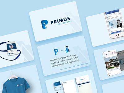 Primus Real Estate Branding brand design brand identity branding iphone mockup logo logo design logo designer logodesign real estate real estate logo social media design stationery design visual design visual identity