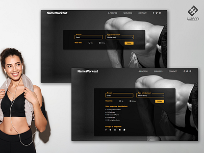 Workout by your name adobe xd design desktop training ui ux web design workout