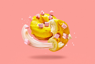 Sweet donut advertasing art artwork captureone collage concept design donut foodporn graphicdesign lightroom photoshop pink retouch sweet