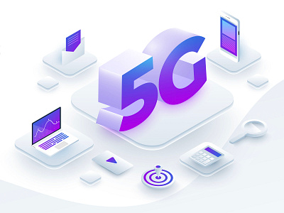 5G Tech. 5g design illustration isometric vector