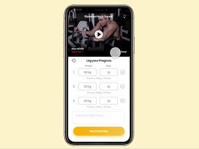 Fitness App - Logging Progress best score figma fitness fitness app fitness club fitness tracker fitness trainer interaction progress progress log trainer workout workout app workout tracker