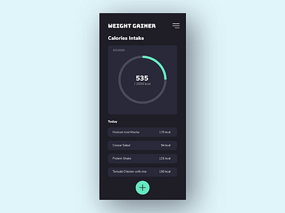 Daily UI Challenge 018: Analytics Chart analytics chart app design calorie dailyui dailyui 018 dark theme figma fitness fitness app health mobile design ui uidesign