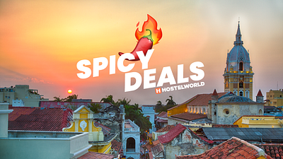 Hostelworld Spicy deals advertising app campaign branding campaign design creative design design