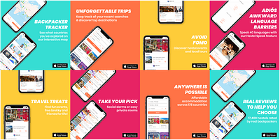 Hostelworld App campaign brand identity branding campaign design creative design design