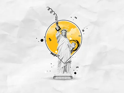 Statue of Liberty design poster retouch retouching statue statue of liberty statueofliberty