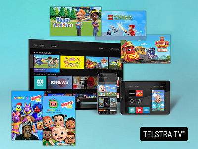 Digital design (Telstra TV) app branding digital graphic design markteting pr