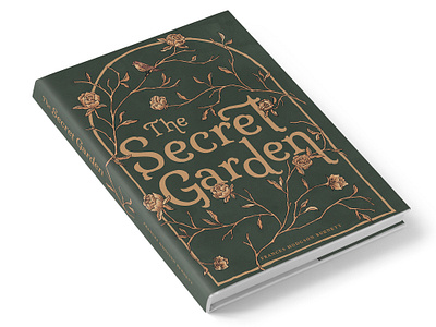 The Secret Garden book cover book design dust jacket hand lettering illustration layout design publication design typography