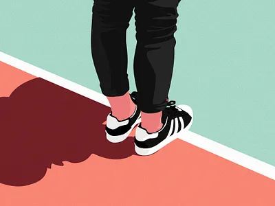 Cross The Line art design expression flat illustration vector