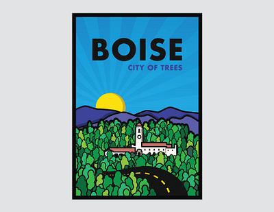 Poster Design - City of Trees design flat illustration illustrator minimal vector