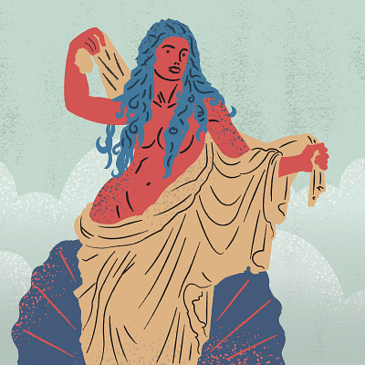 Olympians - Illustration series (Greek Gods 2/4) - Aphrodite art artwork character character design design digital art digital painting drawing graphic design graphicdesign illustration illustration series illustrator sketch
