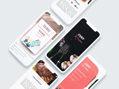 Chef Recipes Concept app brand figma food ui