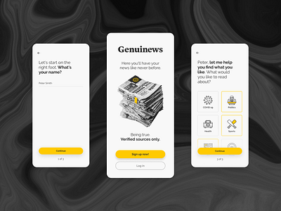 Genuinews 001 app dailyui design future light app light mode light theme news product product design ui ux