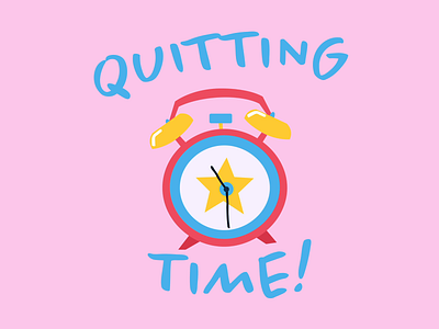 Quitting Time adobe animation cute design digital drawing fun illustration sticker sticker design stickerdesign work from home