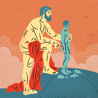 Olympians - Illustration series (Greek Gods 3/4) - Prometheus art artwork character character design design digital painting digitial art drawing graphic design graphicdesign illustration illustration series illustrator sketch