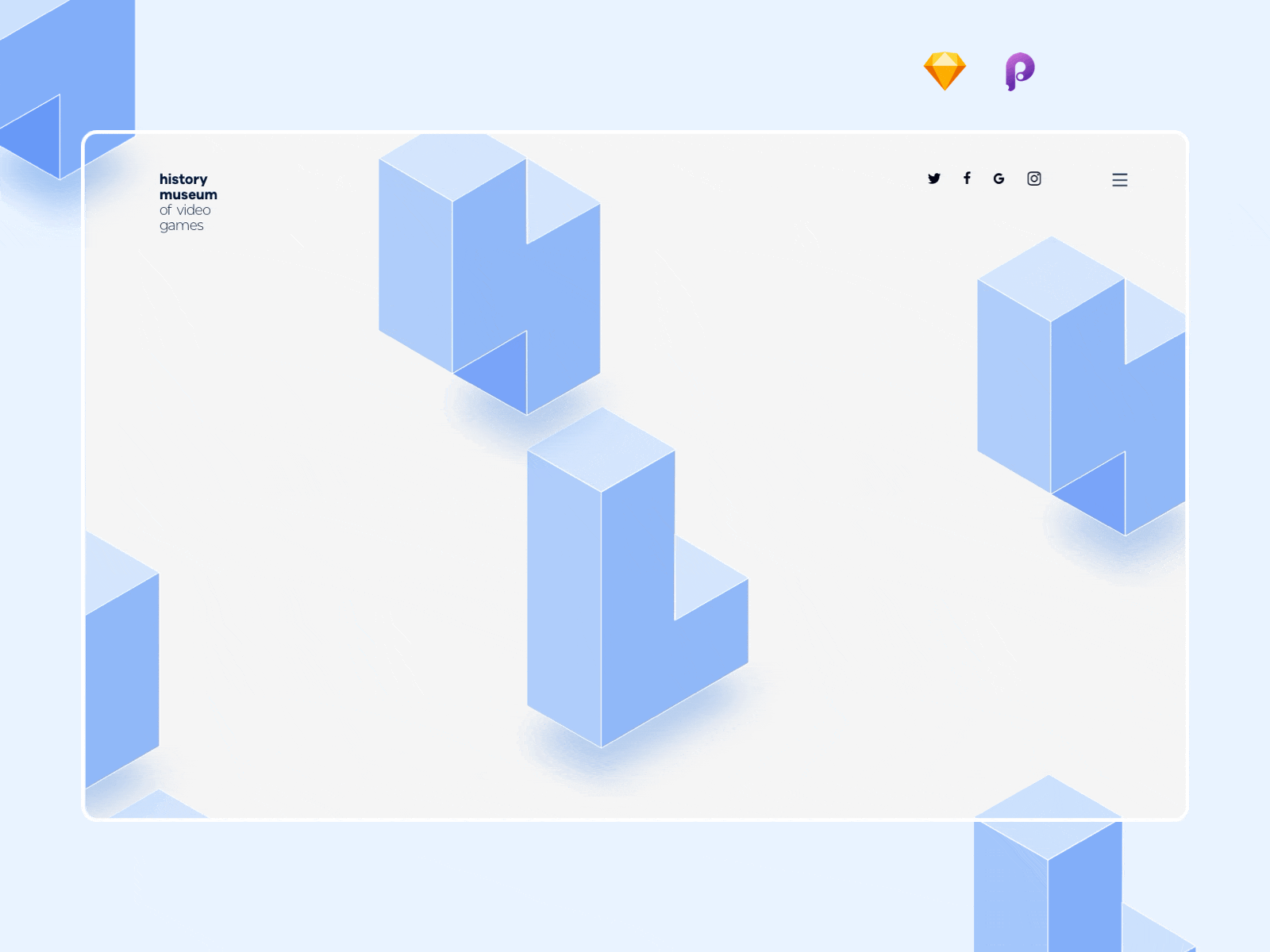 Museum of video games animated gif design games redesign tetris ui website website concept