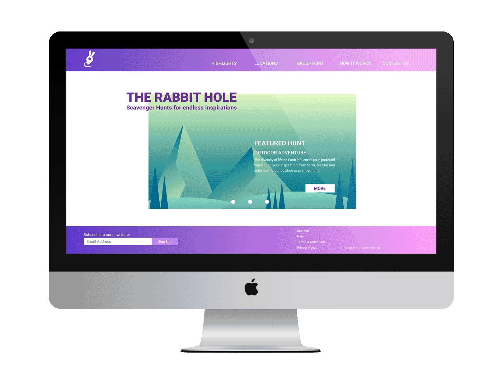 Website for mobile scavenger hunt game branding graphic design uidesign uiux uxdesign visual design visual system