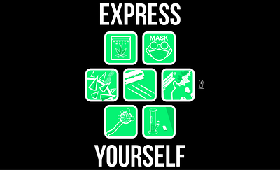 EXPRESS YOURSELF coke covid19 design icon icons illustration mace vector weed
