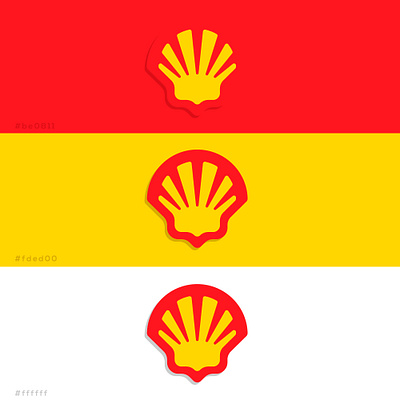 Shell 3 branding color design flat icon logo rebranding redesign