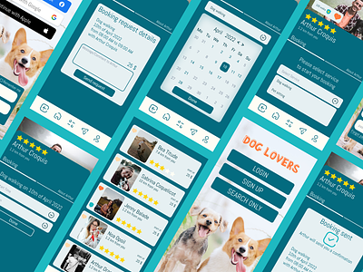 Case study Dog walking app Dribbble's Product designer course app application dog dog case study dog walking dribbble course palette product design product design course ui design ux design visual wireframes