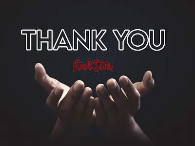 thank you RockStar design graphics minimal typography web