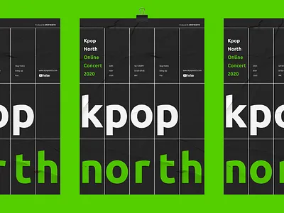 Kpop north 2020 Poster branding concert design kpop poster poster design typography