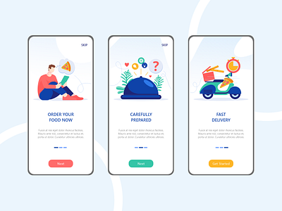 Order Food Onboarding app design delivery food food app onboarding onboarding ui order restaurant uidesign