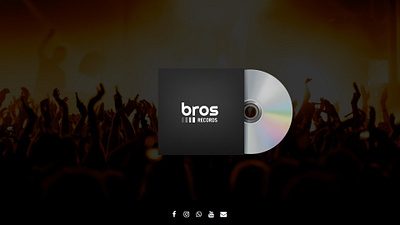 Bros Records branding design illustration minimal ui web