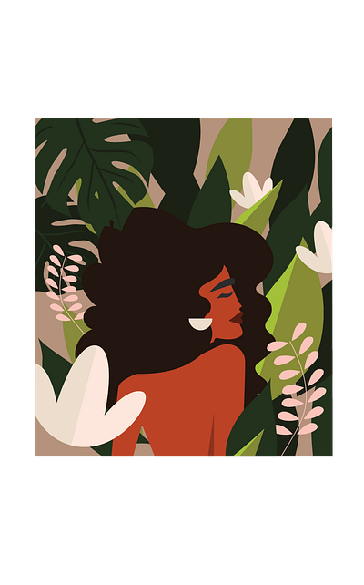Beauty black blacklivesmatter body female flower illustration nature people woman