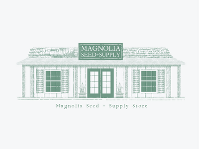 Magnolia Seed + Supply adobe branding building design fixer upper gaines garden graphic design hgtv illustration illustrator joanna gaines logo magnolia design poster texas vector waco