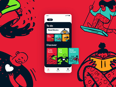 Kids App adobexd animation app audiobook course app elearning flat illustration kids kids app kids app ui learning app math minimal mobile app design mobile ui to do app ui ux