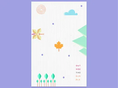 Outside the bubble journal book cover illustration travel journal