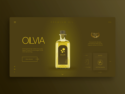 Landing Oilvia brand brand design brand identity landing landing page design ui design web webdesign