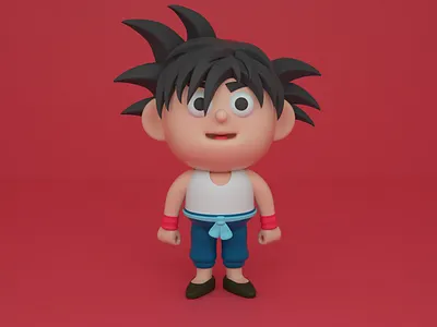 Cocun! 3d akira toriyama character character design cute dragon ball fanart goku illustration kakaroto render