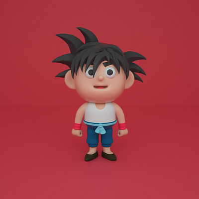 Cocun! 3d akira toriyama character character design cute dragon ball fanart goku illustration kakaroto render