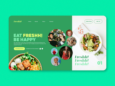 Freshh! | Healthy Food App branding branding design delivery app food foodapp green green logo health healthy healthyfood honduras people restaurant ui uidesign uiux uiux design web webdesign website