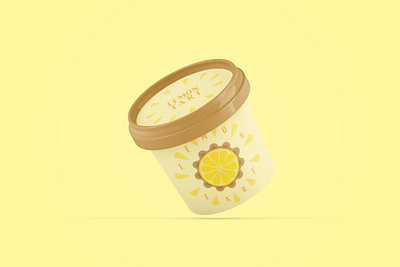 Lemon Tart adobe ice cream illustration lemon yellow