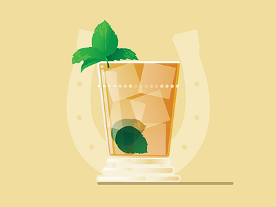 22 Mint julep cocktail horses illustration kentucky kentucky derby mint julep vector