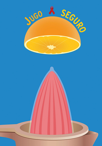Cartel para campaña contra el sida diseño gráfico flyer design ilustración