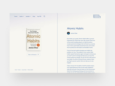 Good Books — book profile 📚 blog book book cover books bookshop bookstore brand identity clean clean ui minimal minimalism profile simple web design webflow