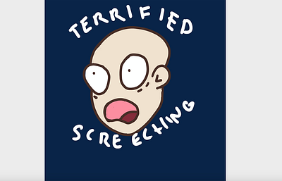 Terrified Screeching - Icon icon illustration