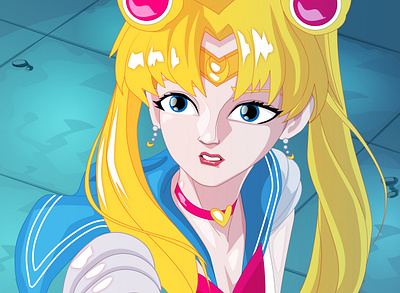 Sailormoon Challenge fanart illustration vector art vector illustration