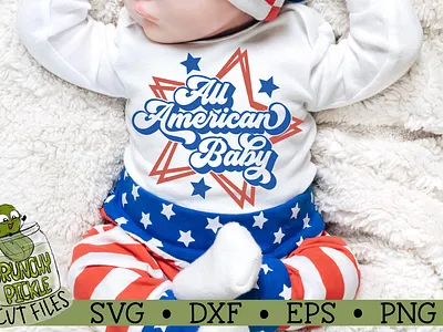 All American Baby SVG Cut File cricut cut file design silhouette cameo svg tshirt design vector