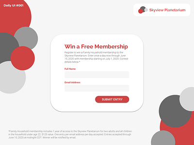 Daily UI #001 - Sign Up contest dailyui dailyui 001 dailyuichallenge registration sign up ui web