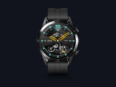 Cyberpunk Industry black cyberpunk gear industrial industry machine machinery silver smartwatch steel vector watch watchface
