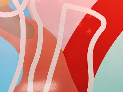 Mural Colors abstract shapes color palette mural wip